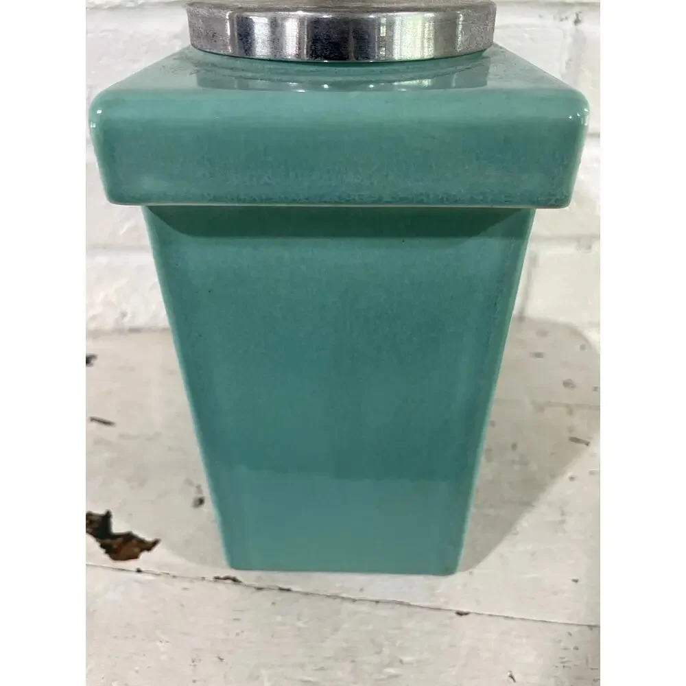 Vintage Hall China Jade Green Pineapple Soda Fountain Dispenser w/ Lid & Ladle